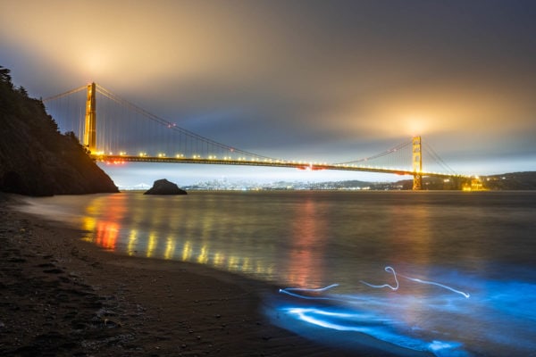 Full Moon Over the Golden Gate Bridge