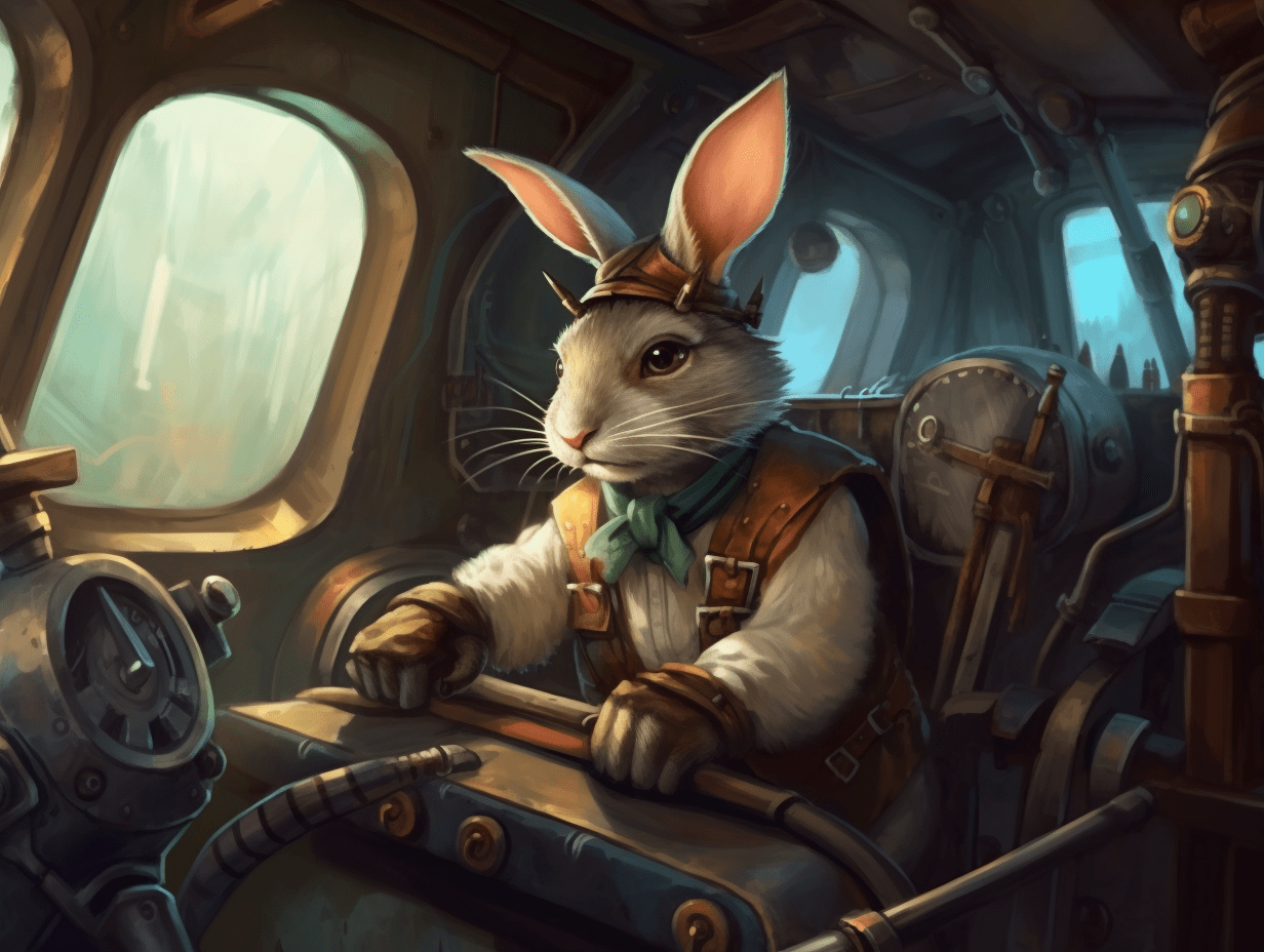 Maxish humanoid bunny warrior rogue piloting inside the cockpit ca0fe878 3ed2 47e0 9051 ee4d11805a28