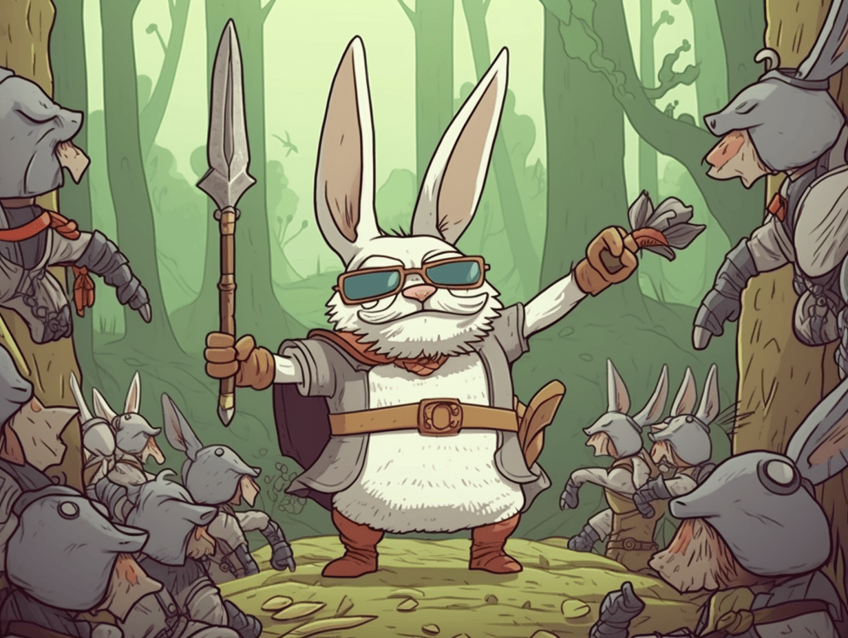 max.ish a bunny warrior wearing a disguise mustache and glasses 04065582 489a 4898 9bb6 2d531e98abc9