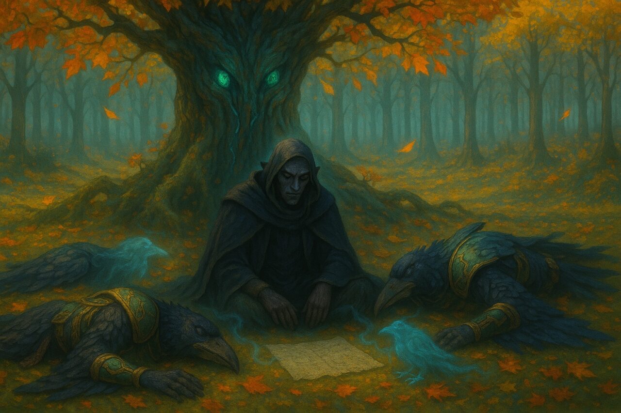 2 Elfo oscuro en el bosque mistico