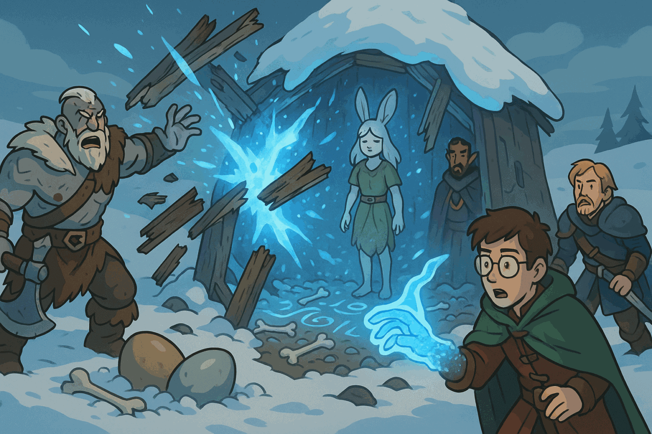 4 Adventurers Face Mystical Ice Barrier