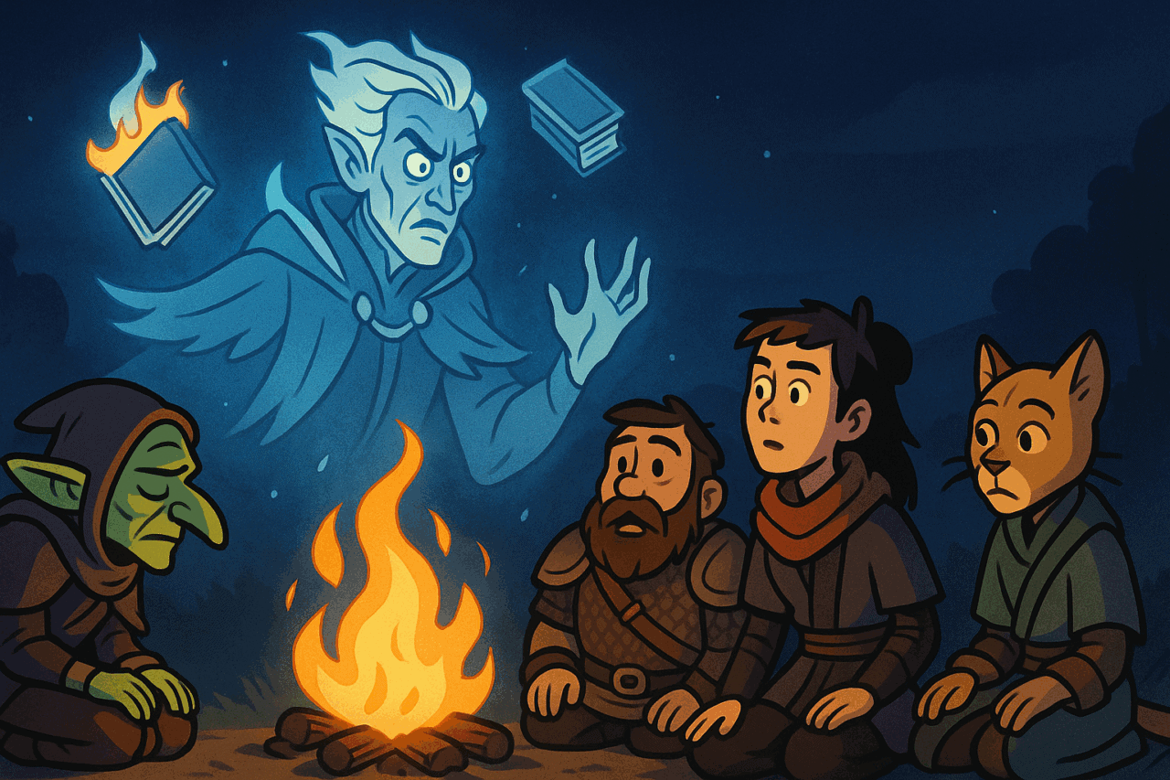 Campfire Encounter with Fey Scholar