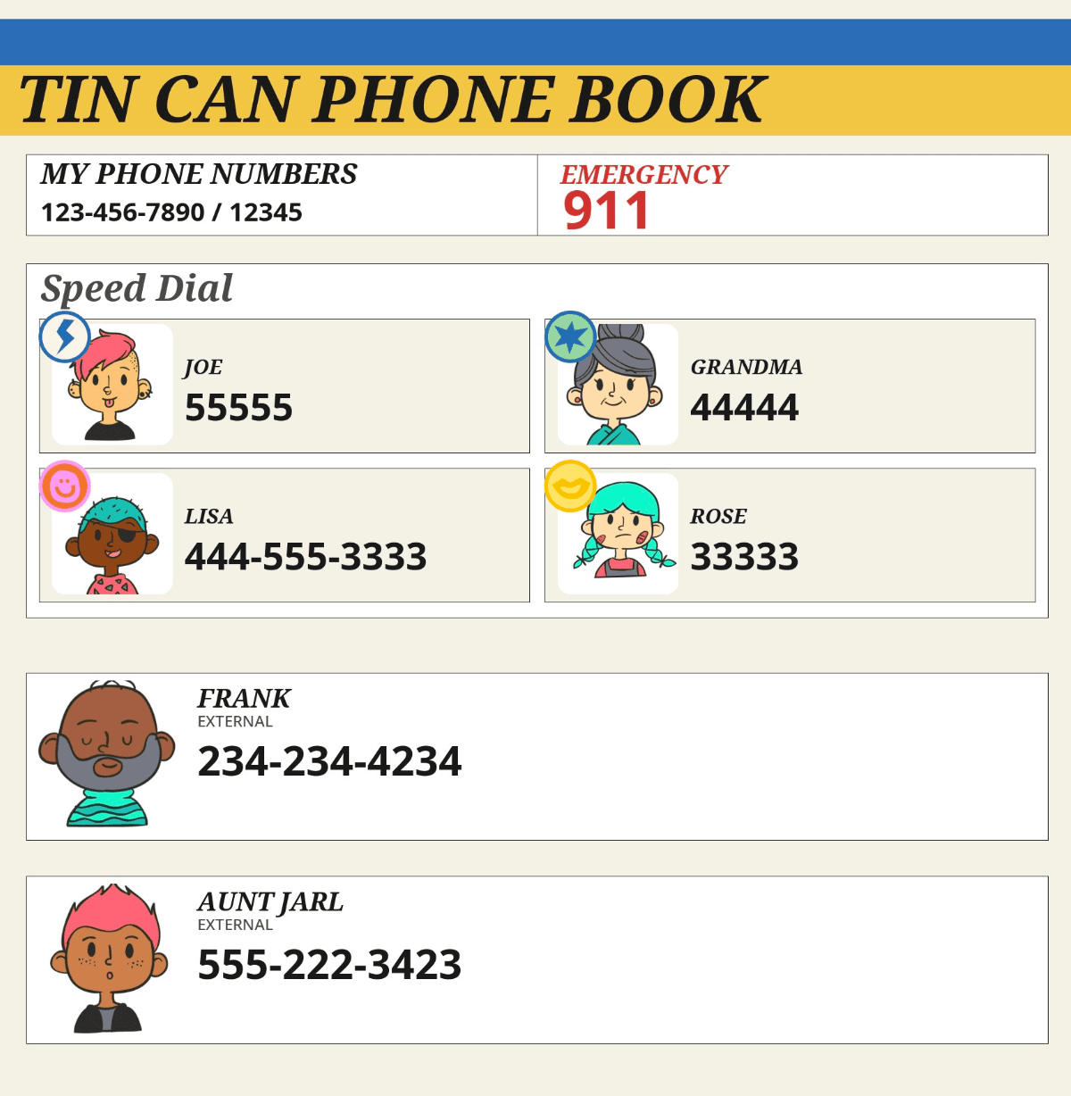 Tin Can PDF Phone Book Generator